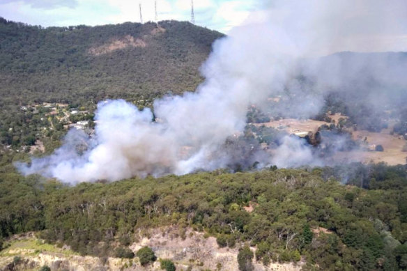 March 2025 bushfire at Dr. Ken Leversha Reserve, Montrose March 2025 bushfire at Dr. Ken Leversha Reserve, Montrose